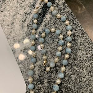 Beaded/pearl necklace & bracelet set